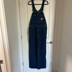 Carhartt Navy Blue Denim Overalls Men’s 36 x 32